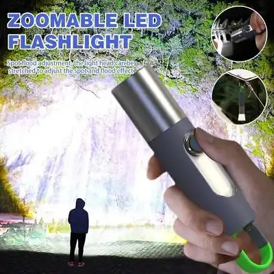 Portable Rechargeable Led flashlight with Camping Light
