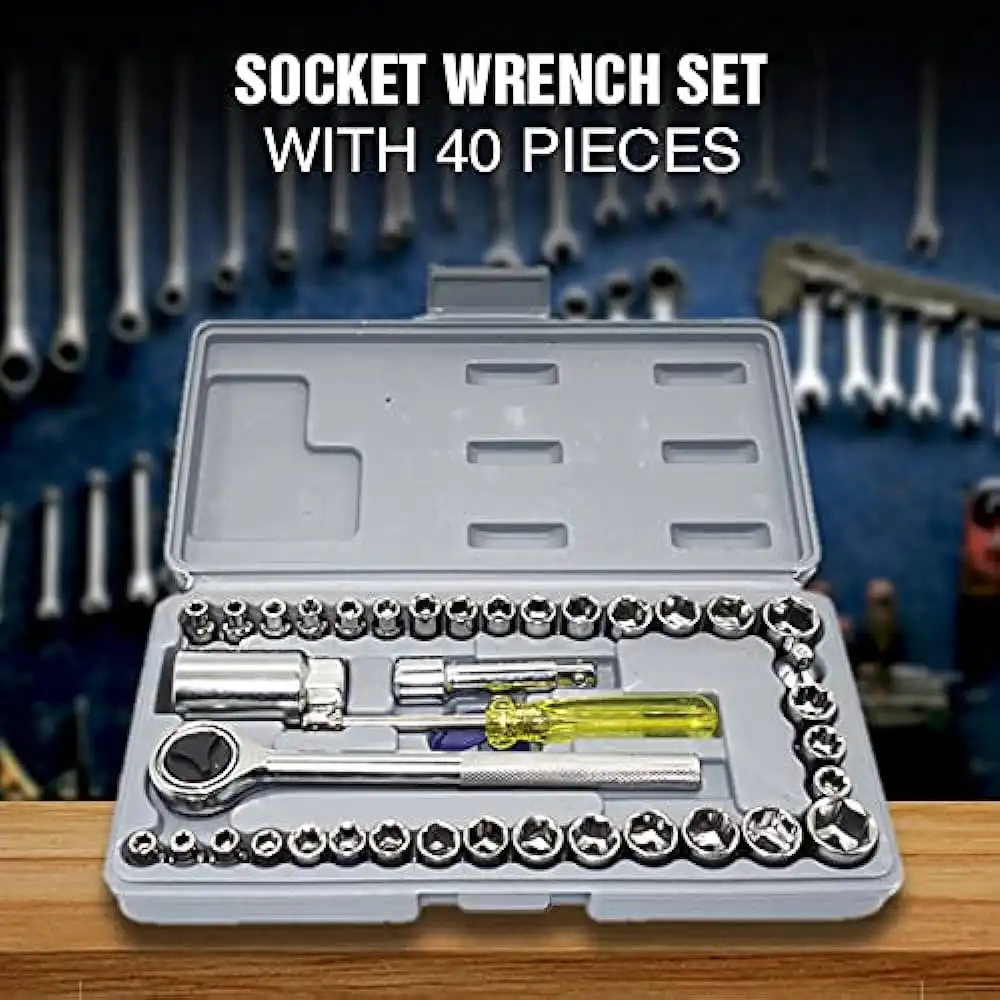 40 pcs socket wrench tool kit