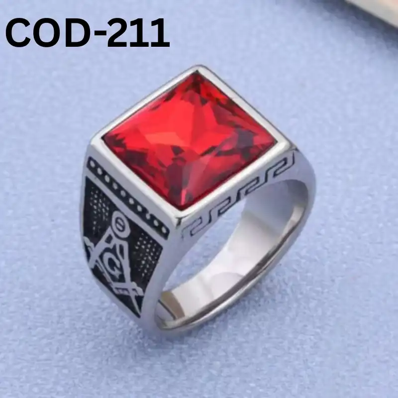 Retro 316L High Quality Zirconia Finger Ring For Men (211)