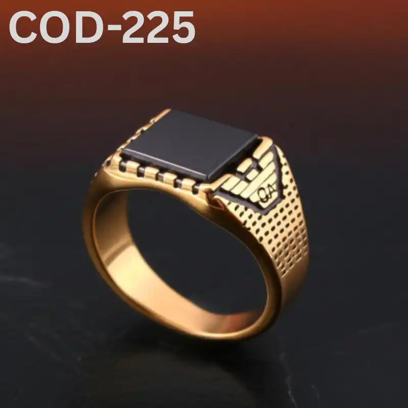 JP Italian Bio Black Stone Rings-225