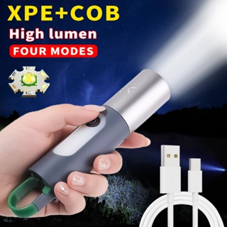 Portable Rechargeable Led flashlight with Camping Light