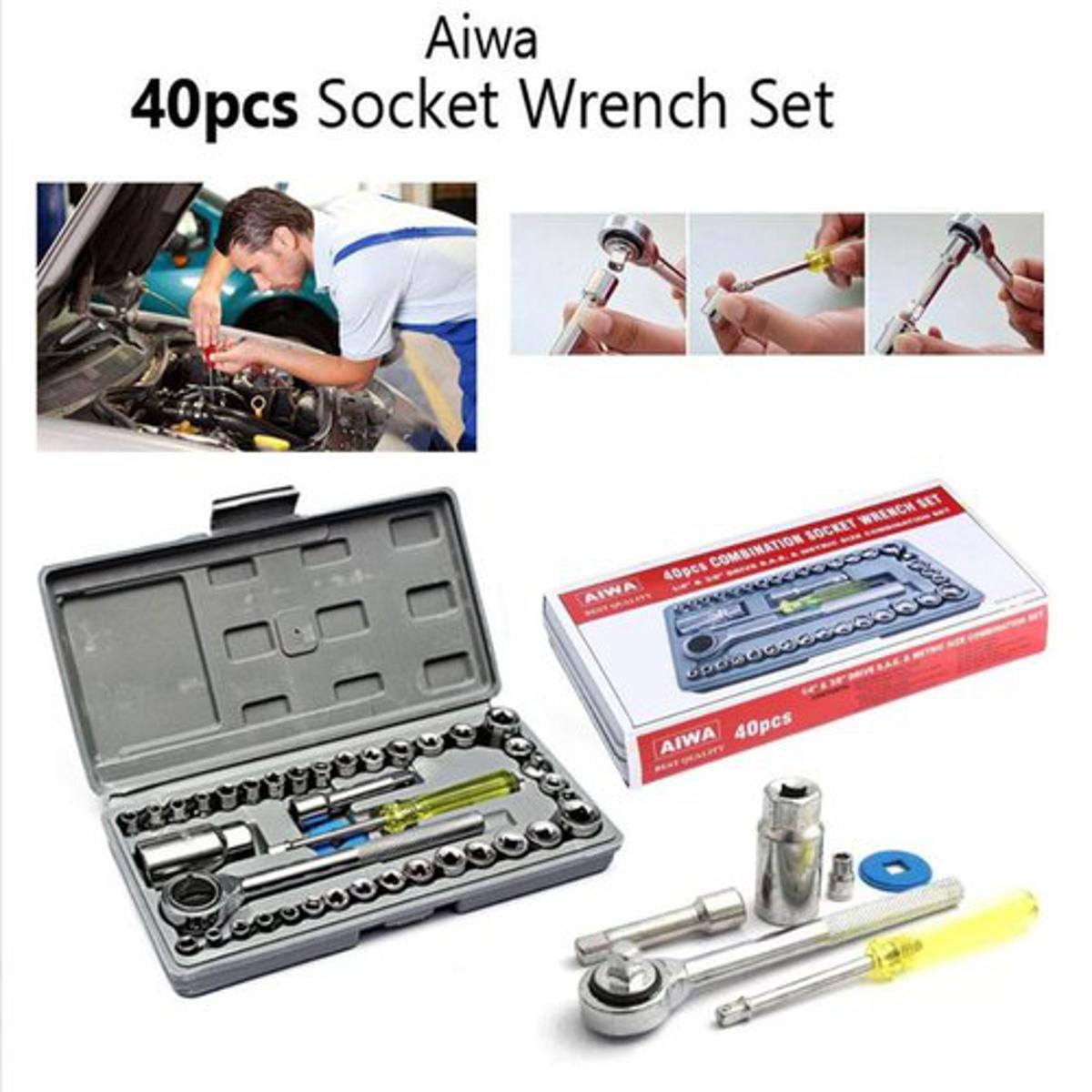 40 pcs socket wrench tool kit