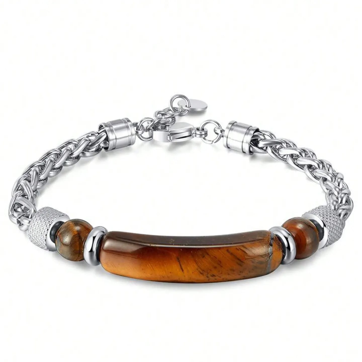 New Stainless Steel Tiger Eye Stone Bracelet(COD-225)
