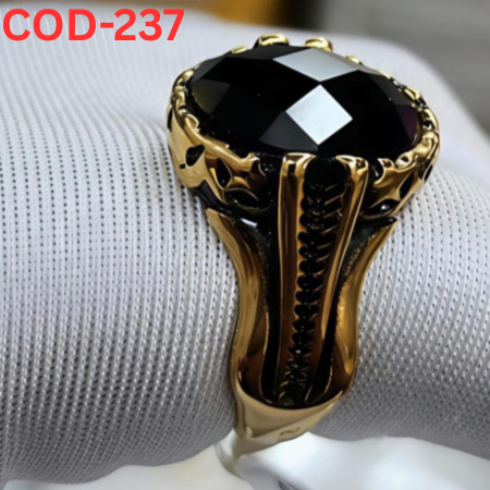 ইয়ামিনের কাল আকিক আংটি (Code:237)